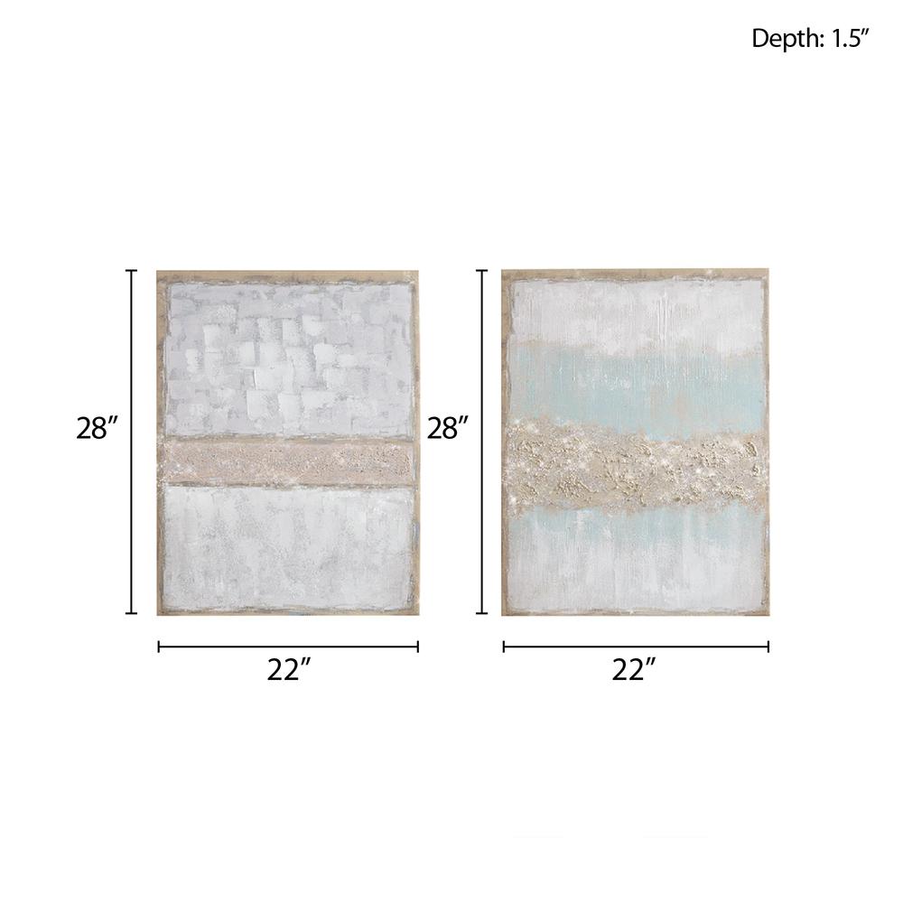 Hand Embellished Glitter 2-piece Canvas Wall Art Set