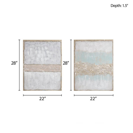 Hand Embellished Glitter 2-piece Canvas Wall Art Set