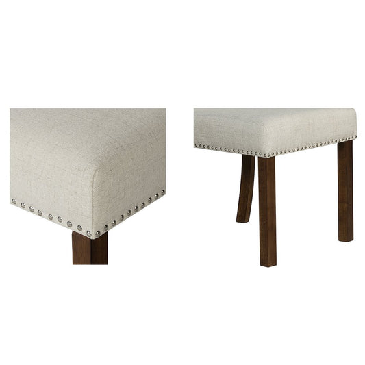 Upholstered Dining Chair with Nailhead Trim Set of 2