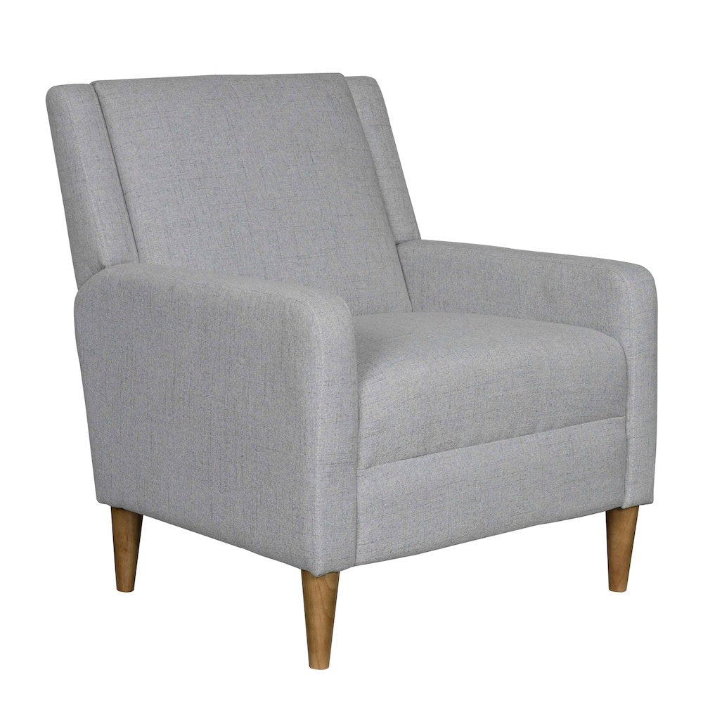Juno Upholstered Accent Armchair, Light Grey color