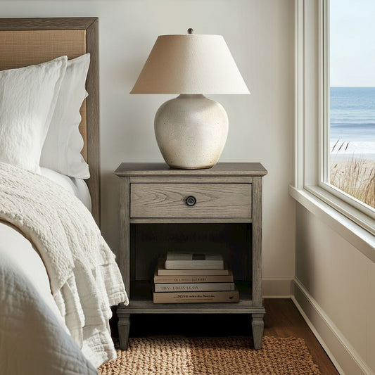 Victoria Nightstand, Reclaimed Grey color