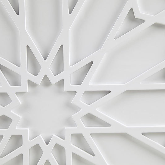 White Medallion Wood Wall Decor