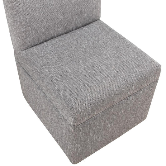 Delray Modern Upholstered Castered Chair in Ashen Grey