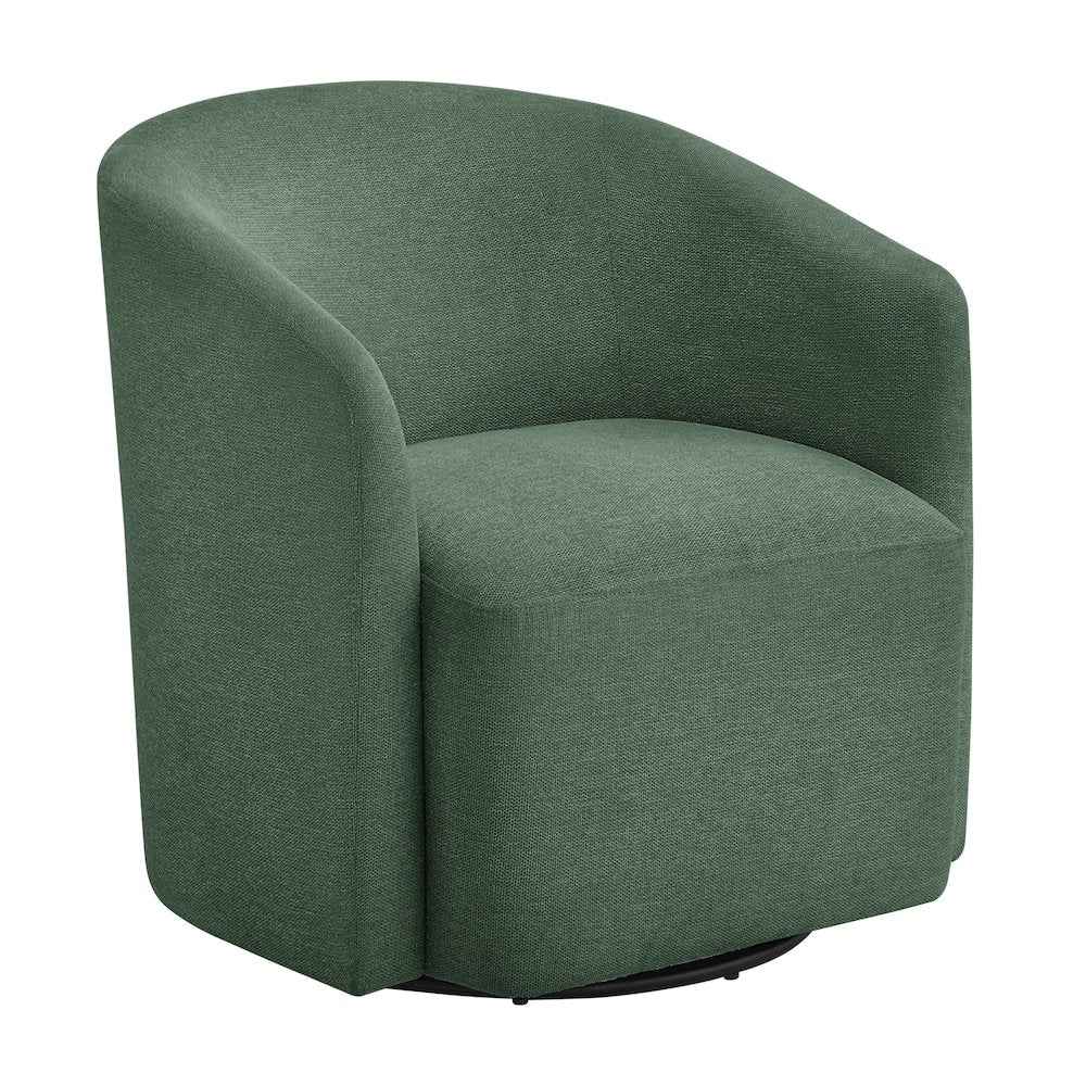 Amhurst Green Swivel Barrel Chair