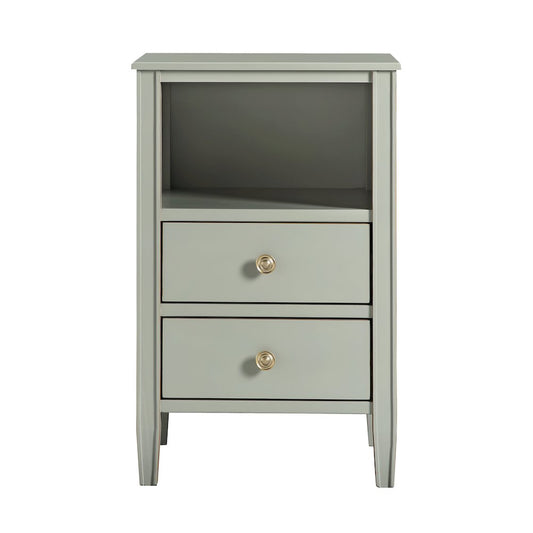Winsley 2-drawer storage Nightstand - Antique Gray