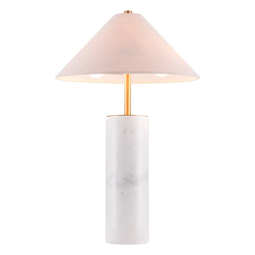 Ciara Table Lamp Beige & White