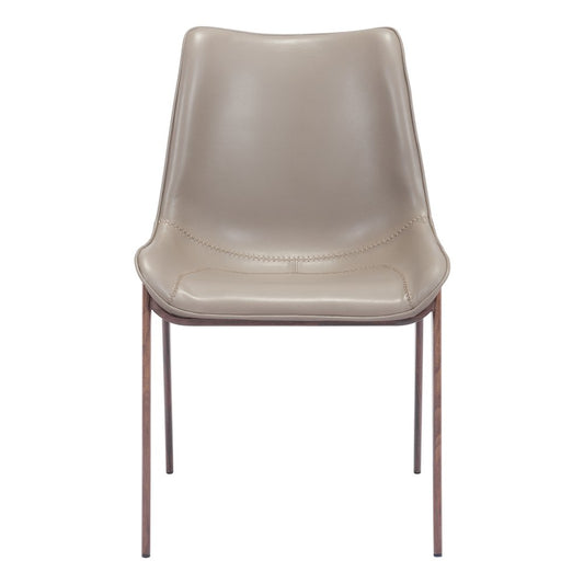 Magnus Dining Chair (Set of 2) Brown & Walnut