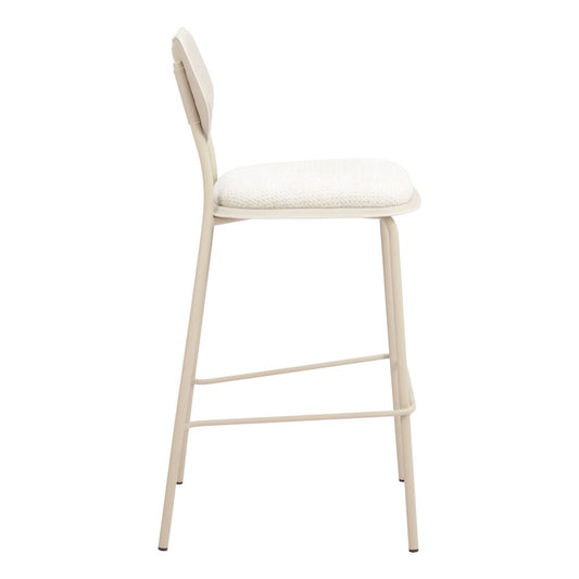 Zeal Barstool (Set of 4) Light Gray & Beige