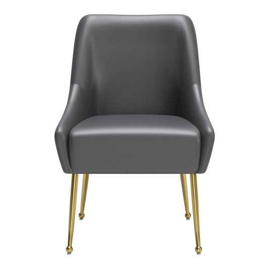 Maxine Dining Chair Gray & Gold