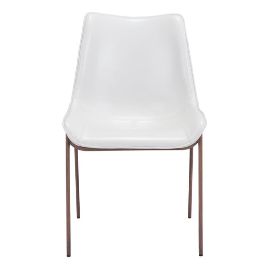 Magnus Dining Chair (Set of 2) White & Walnut