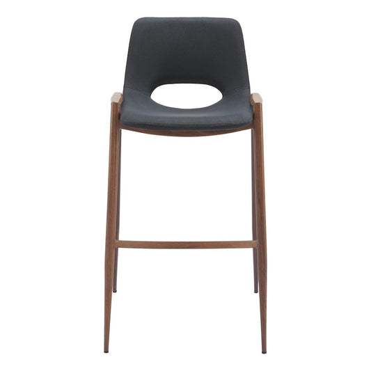 Desi Barstool (Set of 2) Black & Walnut