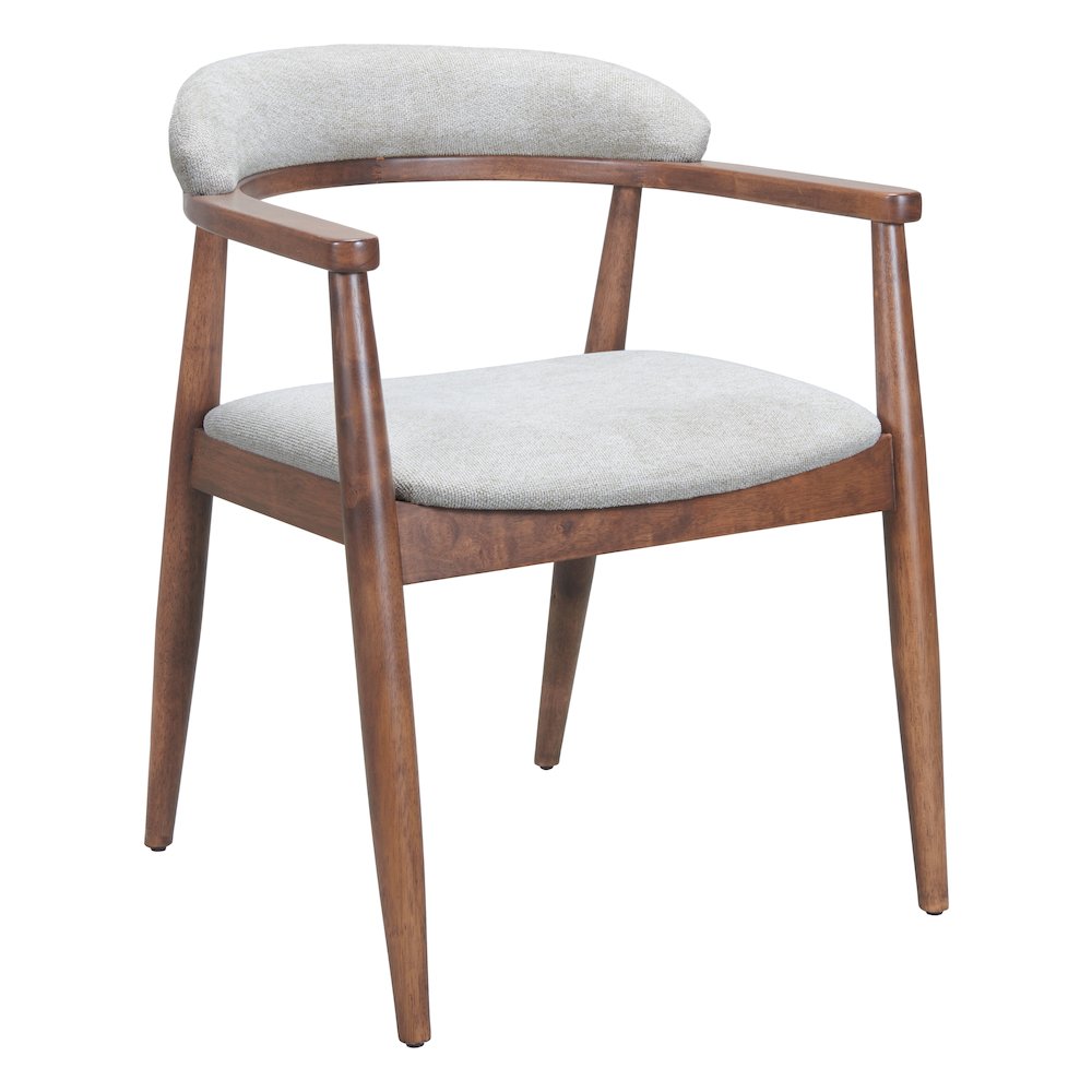 Goka Dining Chair Beige & Walnut