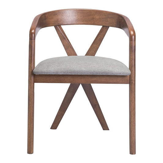 Cairo Dining Chair Dove Gray & Walnut