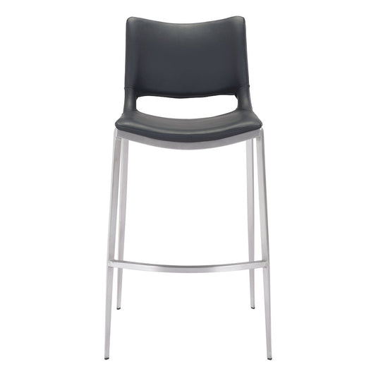 Ace Barstool (Set of 2) Black & Silver