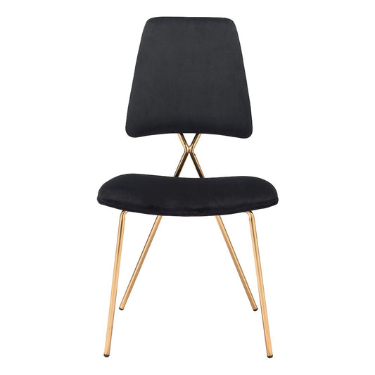Chloe Dining Chair (Set of 2) Black & Gold