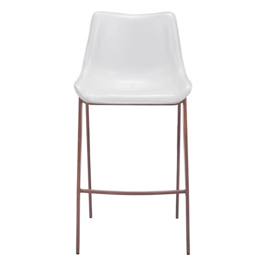 Magnus Barstool (Set of 2) White & Walnut