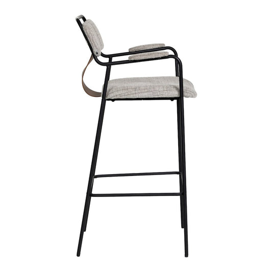 Couva Barstool (Set of 2) Gray Tweed