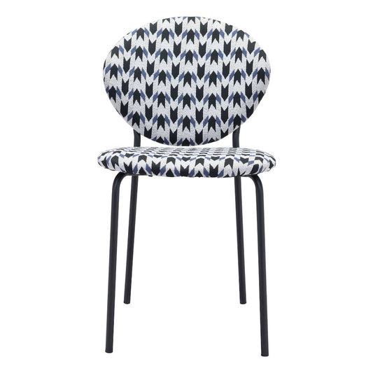 Clyde Dining Chair (Set of 2) Geometric Print & Black