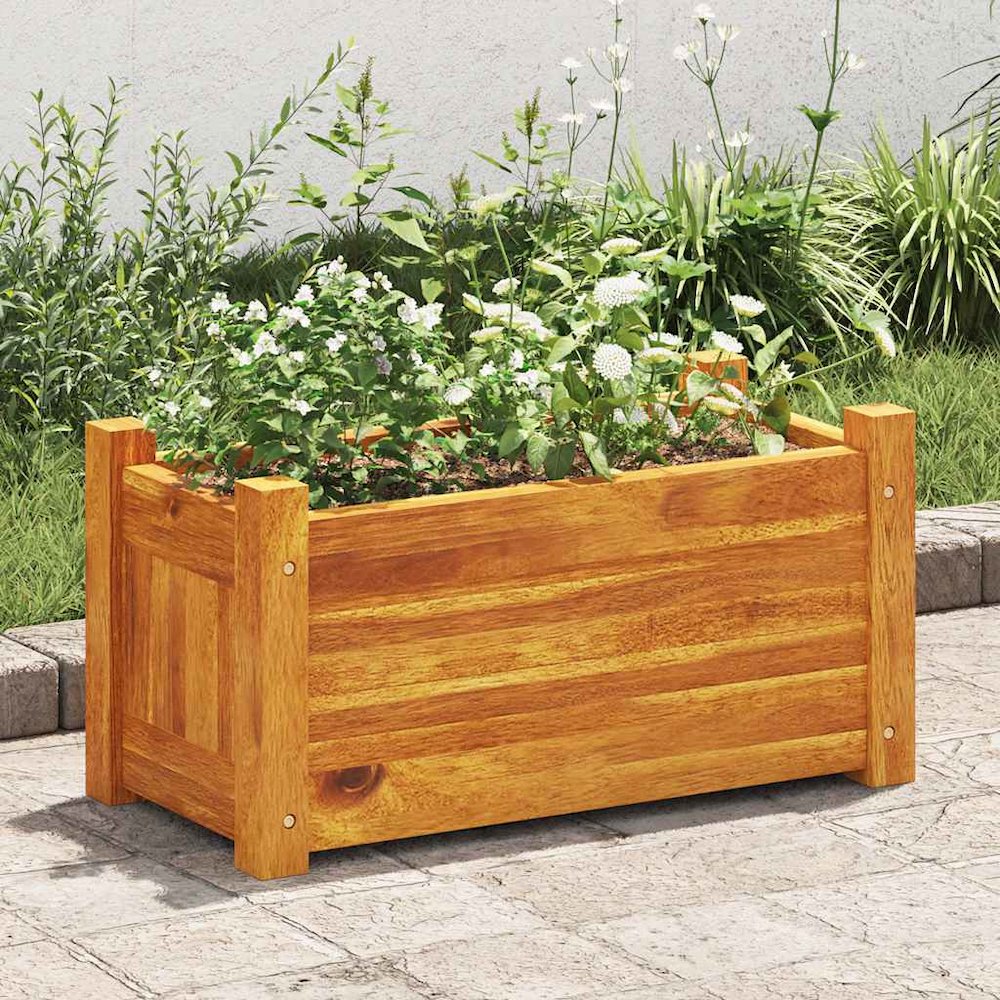 vidaXL Garden Raised Bed Acacia Wood 19.7"x9.8"x9.8", 42565