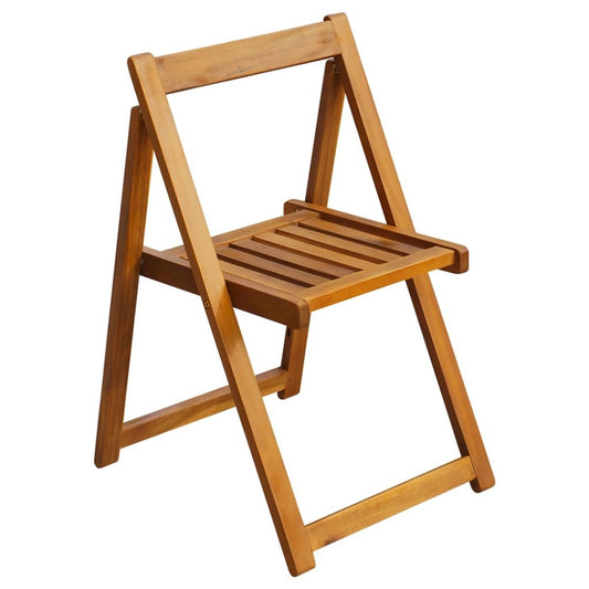 Folding Chair Set of 2 Natural wood Acacia wood Medium Foldable