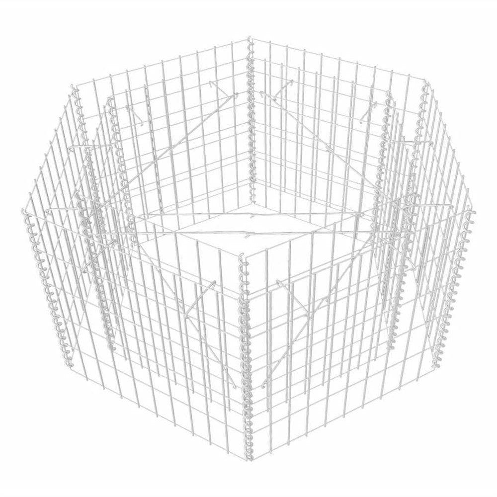 vidaXL Hexagonal Gabion Raised Bed 39.4"x35.4"x19.7", 142532
