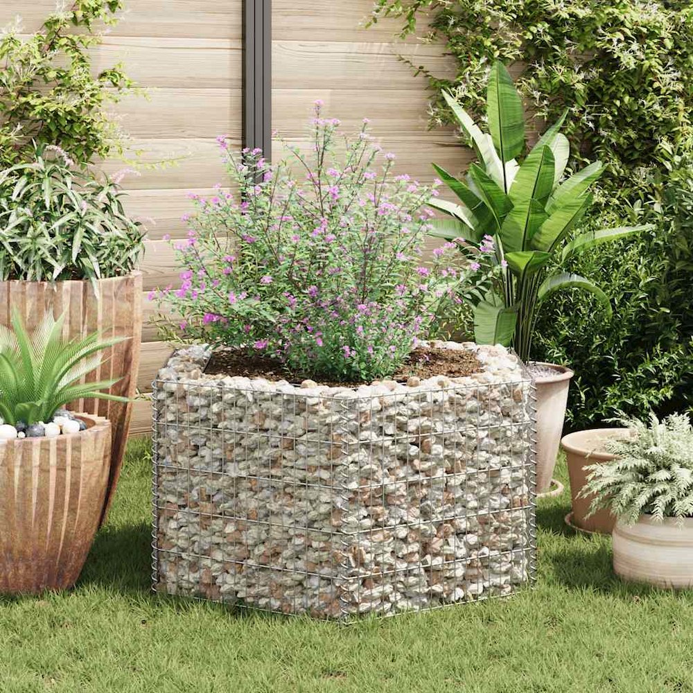 vidaXL Hexagonal Gabion Raised Bed 39.4"x35.4"x19.7", 142532