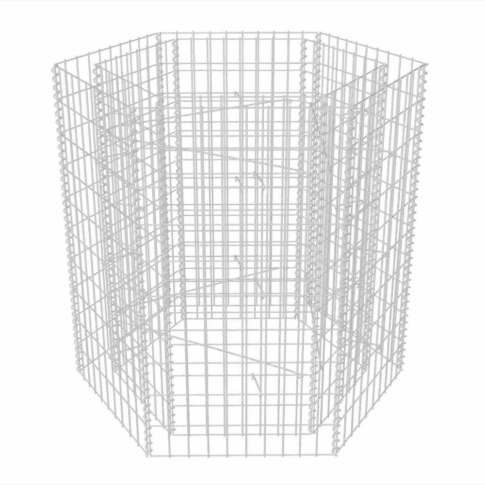 vidaXL Hexagonal Gabion Raised Bed 39.4"x35.4"x39.4", 142533