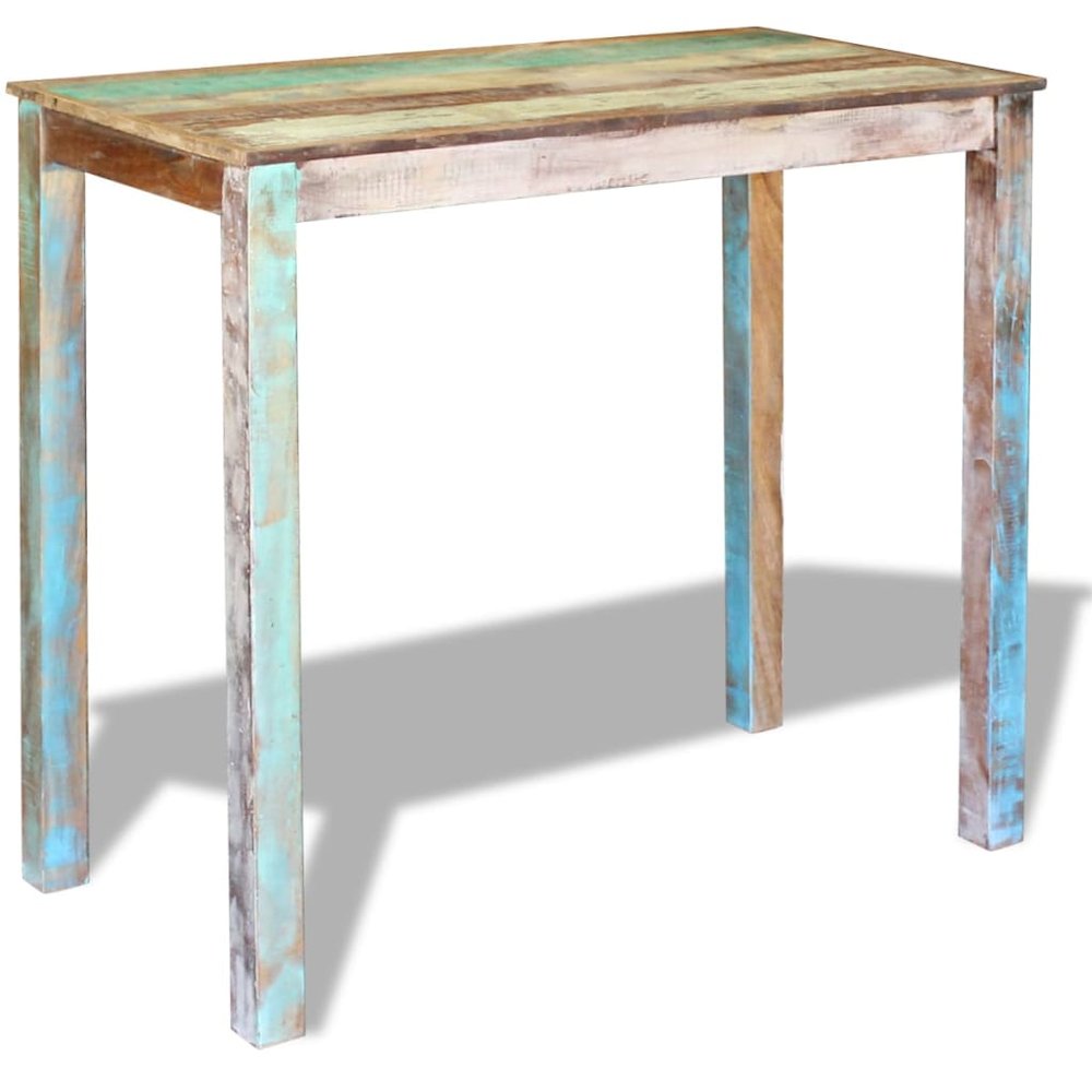 vidaXL Bar Table Solid Reclaimed Wood 45.3"x23.6"x42", 243453