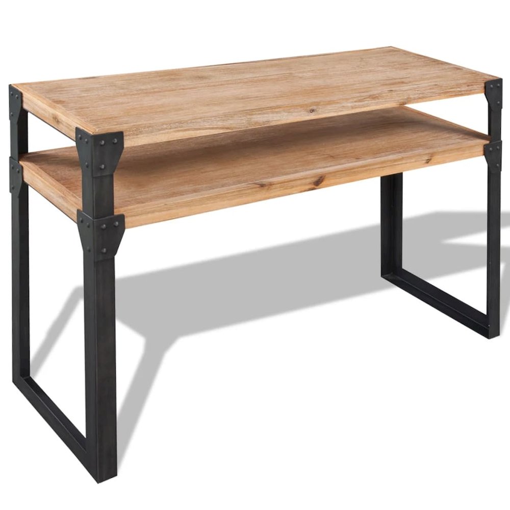 vidaXL Console Table Solid Acacia Wood 47.2"x15.7"x33.5", 243915