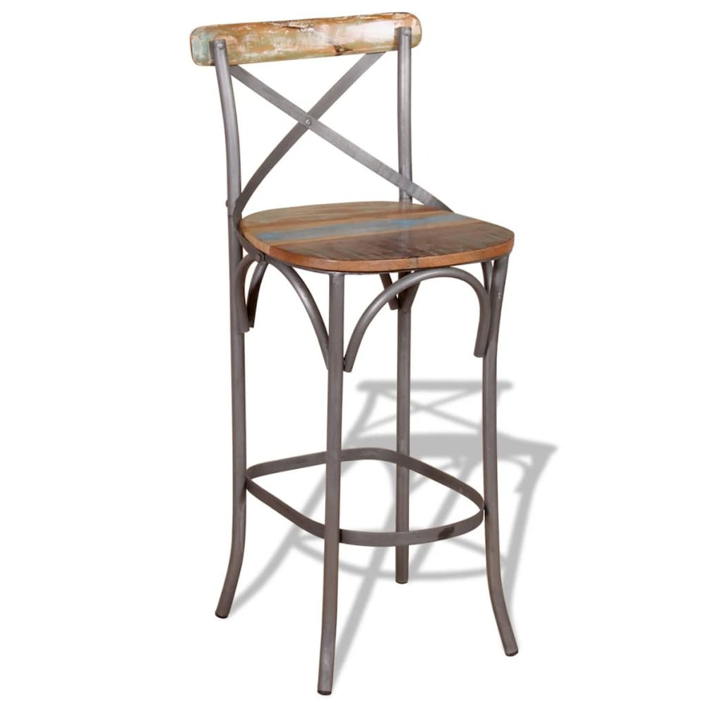 vidaXL Bar Chair Solid Reclaimed Wood, 244014