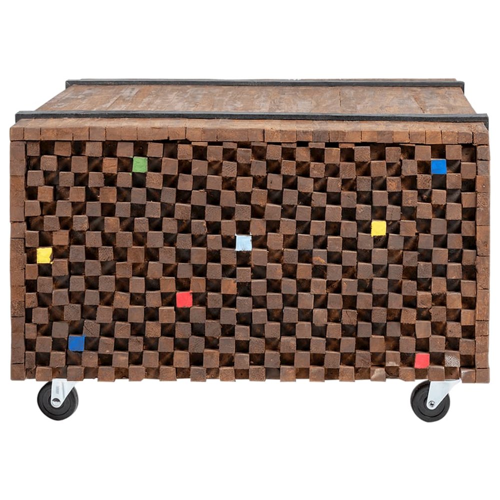 vidaXL Side Table Teak 23.6"x23.6"x15", 244515