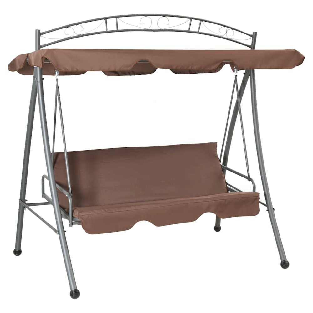 Garden Swing Seat Coffee Powder-coated steel frame Medium
