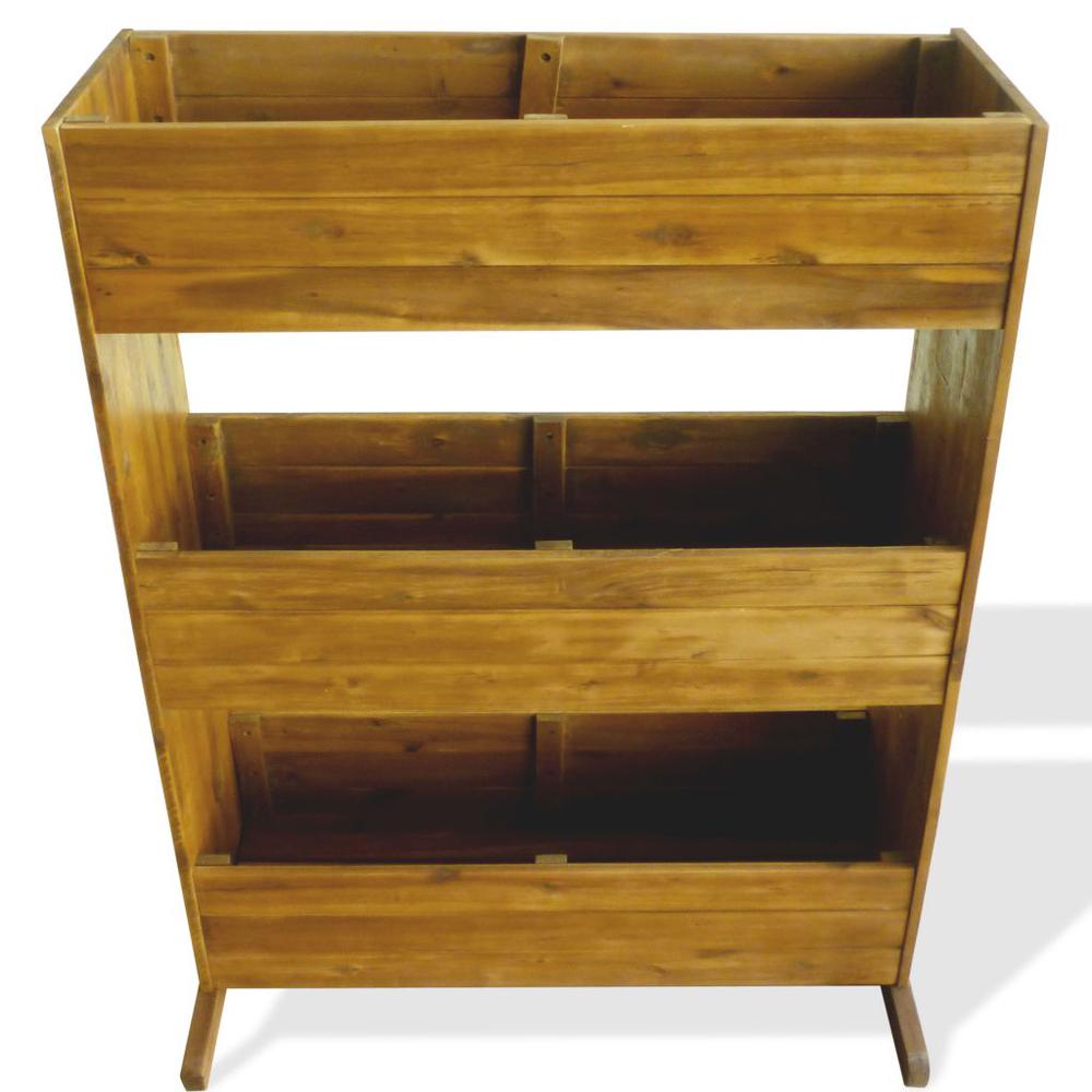 vidaXL 3-Tier Garden Raised Bed Solid Acacia Wood, 43792