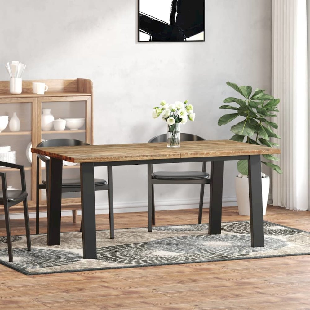 vidaXL Dining Table Solid Acacia Wood 66.9"x35.4", 245689