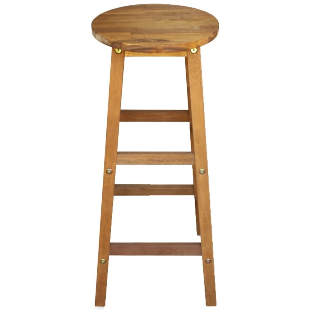 vidaXL Bar Chairs 2 pcs Solid Acacia Wood, 44129