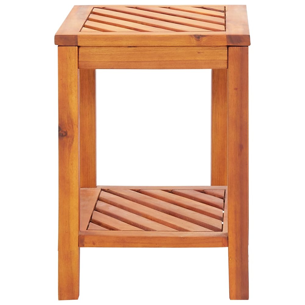 vidaXL Side Table Solid Acacia Wood 17.7"x13"x17.7", 44067