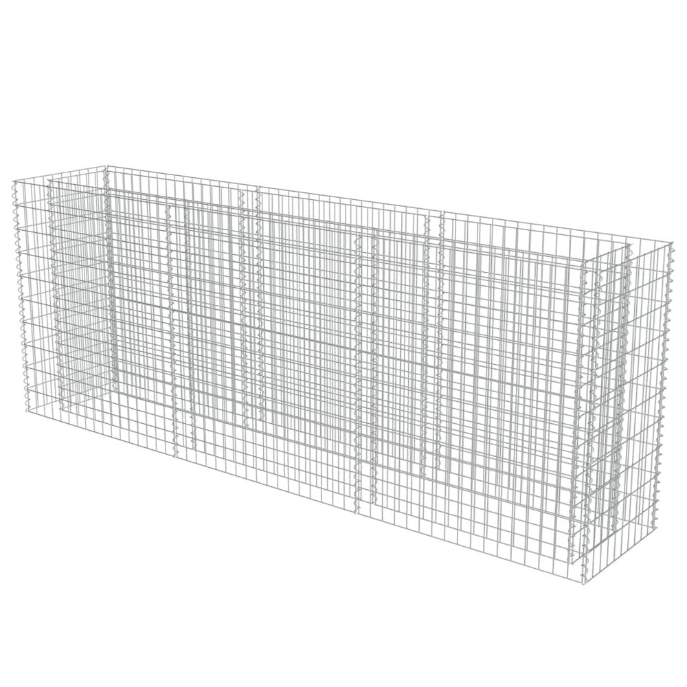 vidaXL Gabion Raised Bed Galvanised Steel 106.3"x19.7"x39.4", 143562