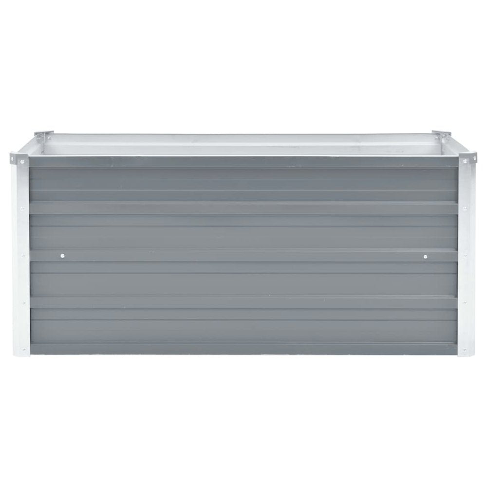 Garden Raised Bed Galvanized Steel 39.4"x15.7"x17.7" Gray