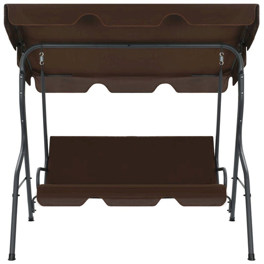 Garden Swing Seat Coffee Powder-coated steel frame