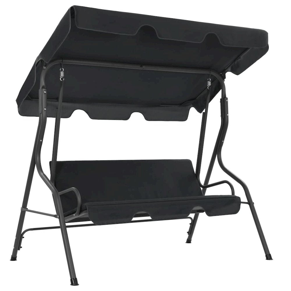 Garden Swing Chair Anthracite Powder-coated steel 66.9x43.3x60.2 in