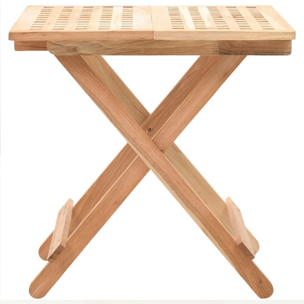 Foldable Side Table Solid Walnut Wood 19.7"x19.7"x19.3"