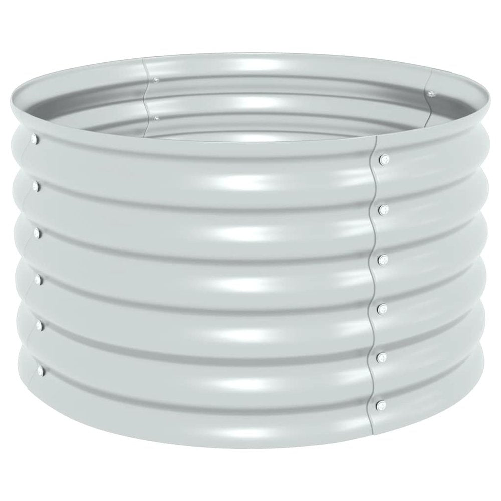 vidaXL Garden Raised Bed 31.5"x31.5"x17.3" Galvanised Steel Silver, 45520