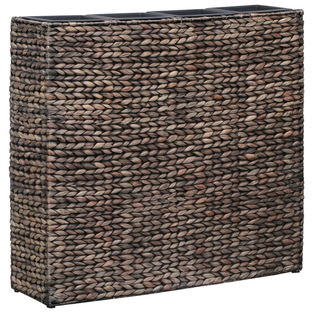 vidaXL Garden Raised Bed with 4 Pots Water Hyacinth Brown, 45575