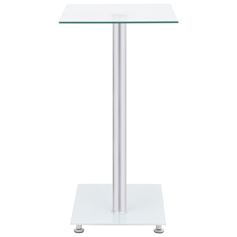 U-Shaped Side Table Transparent 17.7"x11.8"x22.8" Tempered Glass