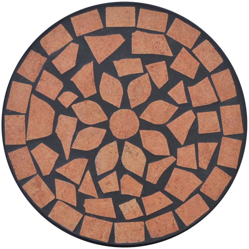 vidaXL Mosaic Side Table Plant Table Terracotta, 41127