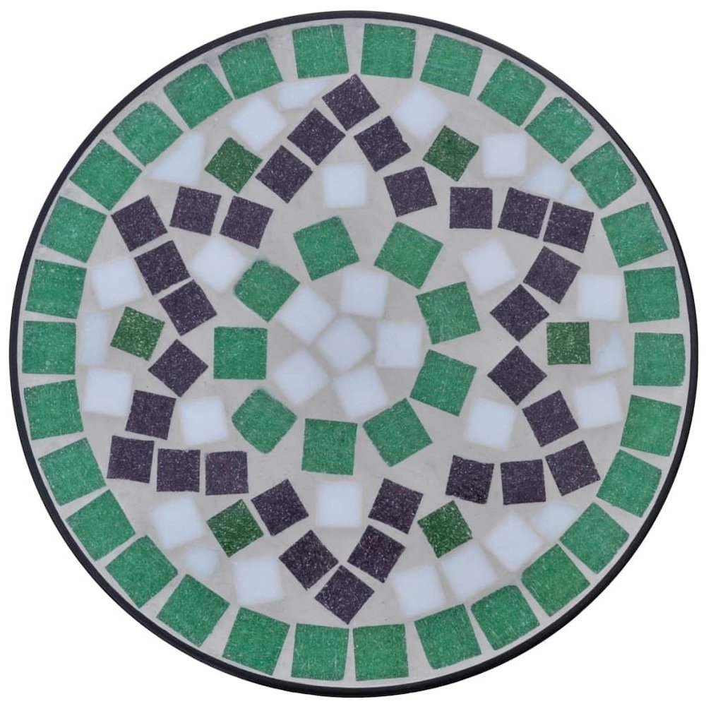 vidaXL Mosaic Side Table Plant Table Green White, 41130