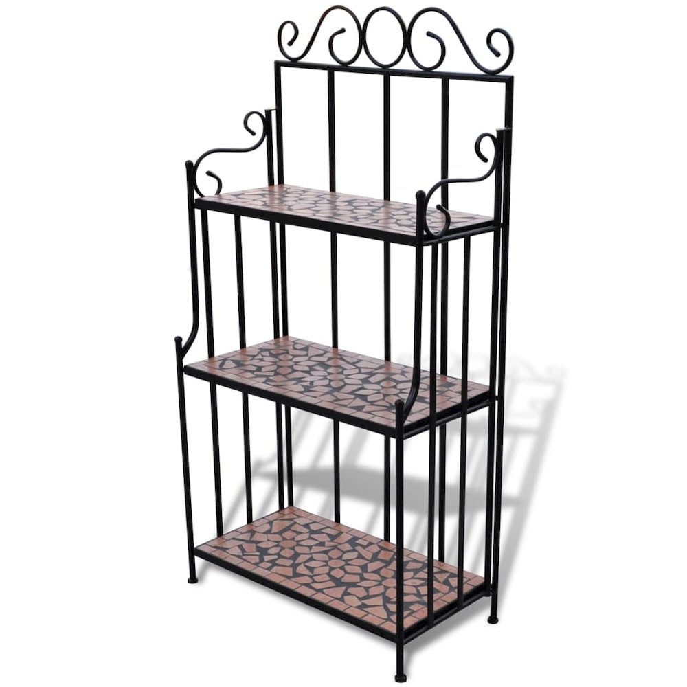 vidaXL Plant Stand Display Terracotta Color Mosaic Pattern, 41131