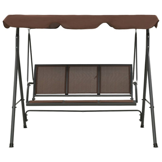 Porch Swing Coffee Powder-coated steel frame Large