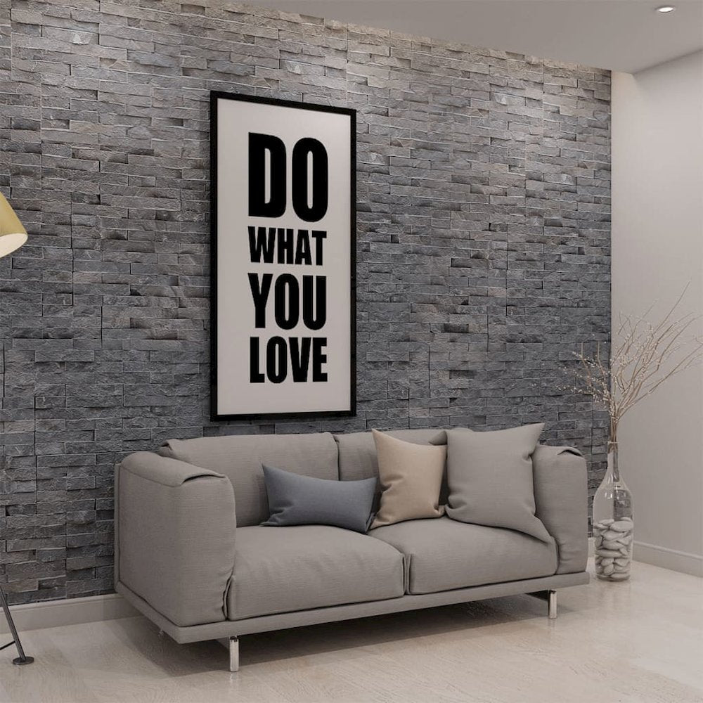 vidaXL Wall Cladding Panels 5 pcs Marble Black, 242675