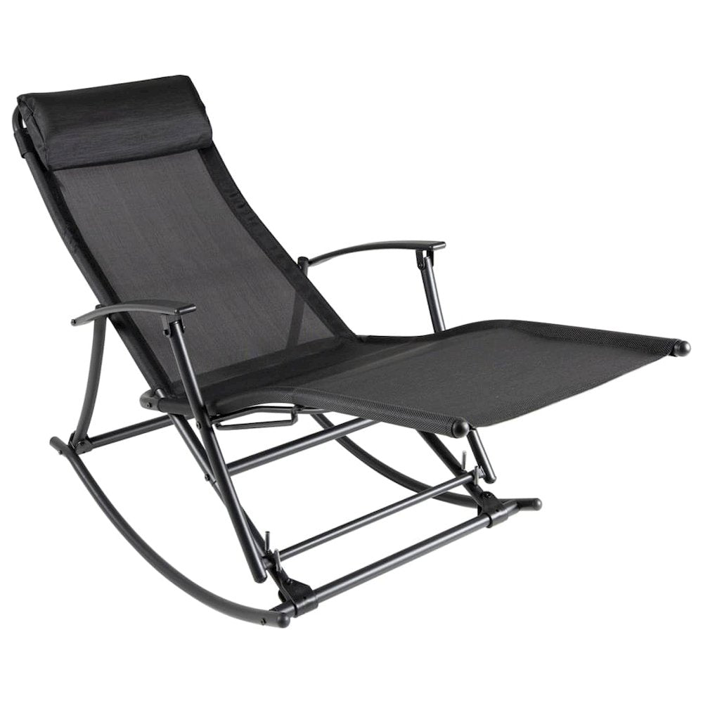 Garden Chair Black Steel Standard Foldable Garden Chair